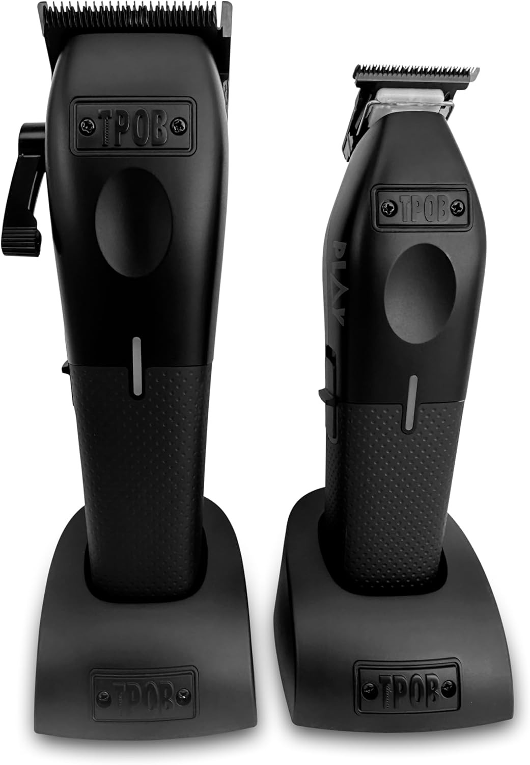 TPOB Play Barber Hair Clipper and Trimmer for Men 7500 RPM with Rubber Grips (Blackout 2 Set)