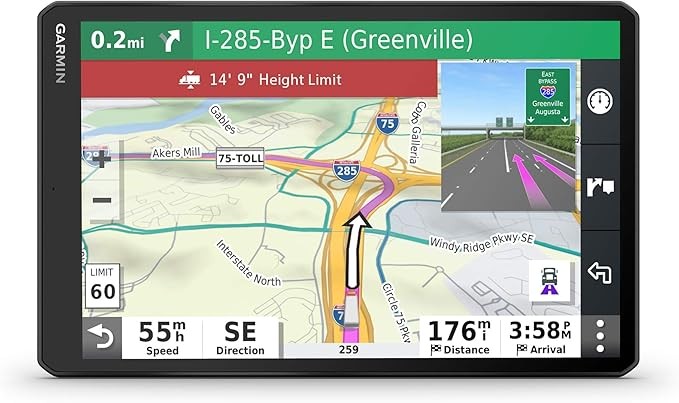 Garmin dēzl OTR1000, 10-inch GPS Truck Navigator, Easy-to-Read Touchscreen Display, Custom Truck Routing and Load-to-Dock Guidance