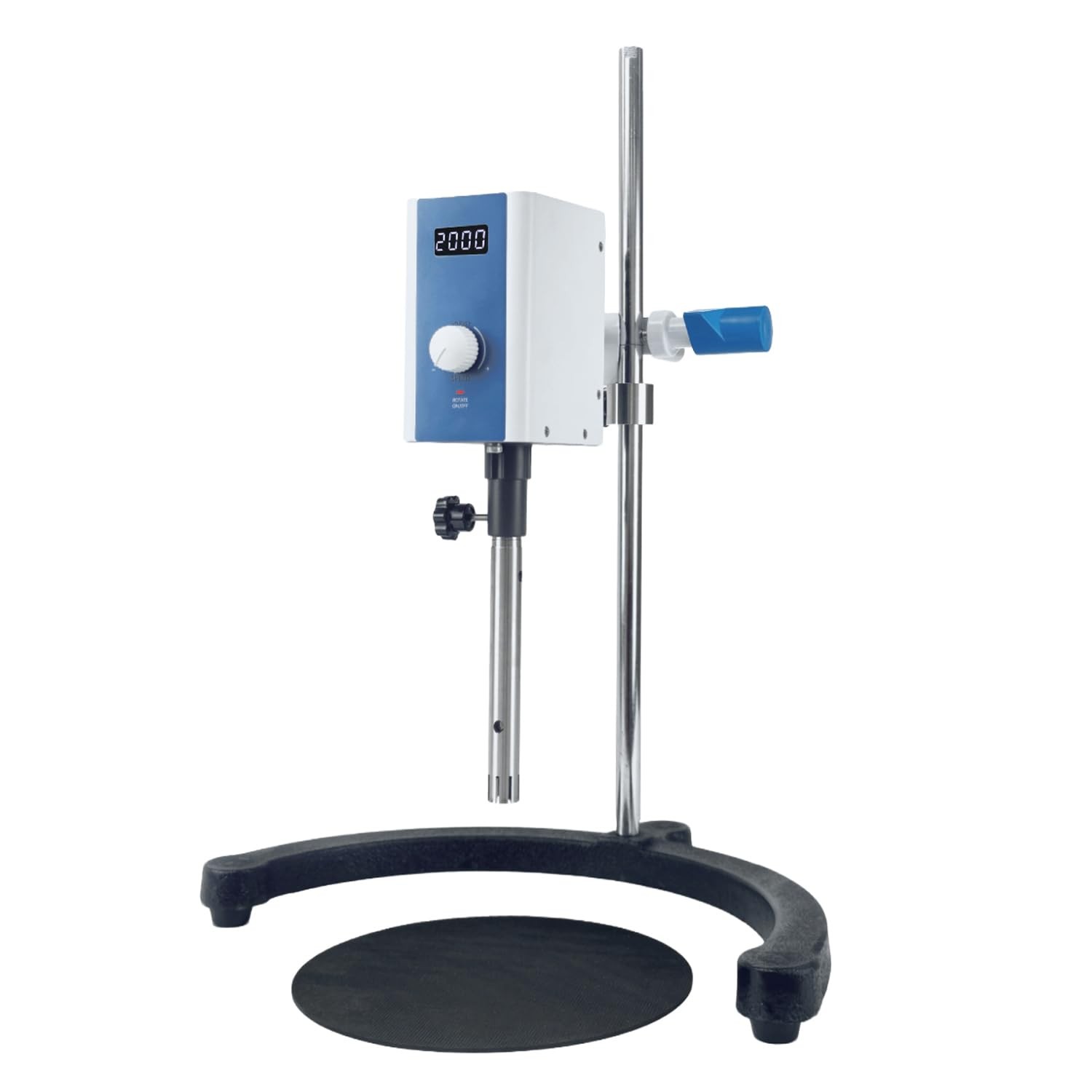 High Speed Homogenizer Lab Disperser Emulsifier,2000-20000rpm Digital High Shear Mixer Emulsification Machine,20-1000ml Capacity Emulsion Homogenize Dispersion Machine with Non-Slip Mat